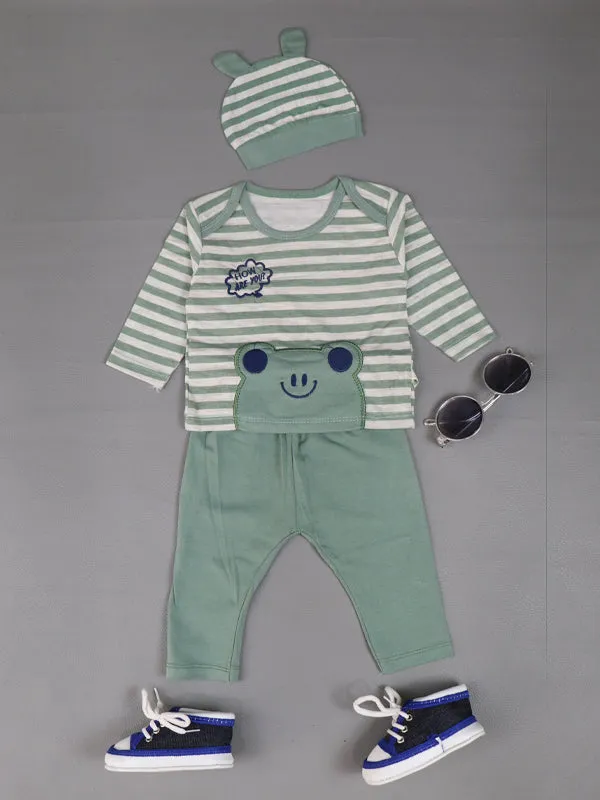 0Mth - 3Mth You Green Baba Suit For Newborns AJ NBS60