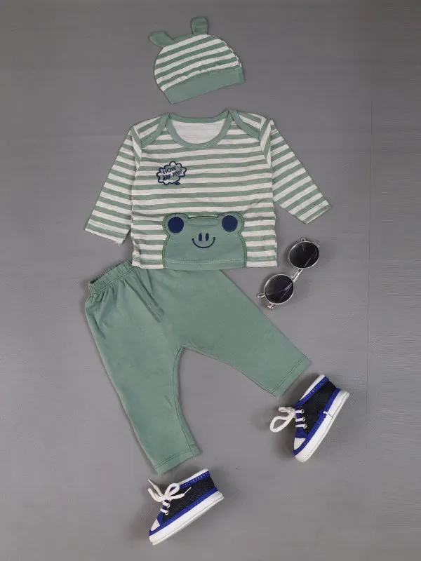 0Mth - 3Mth You Green Baba Suit For Newborns AJ NBS60