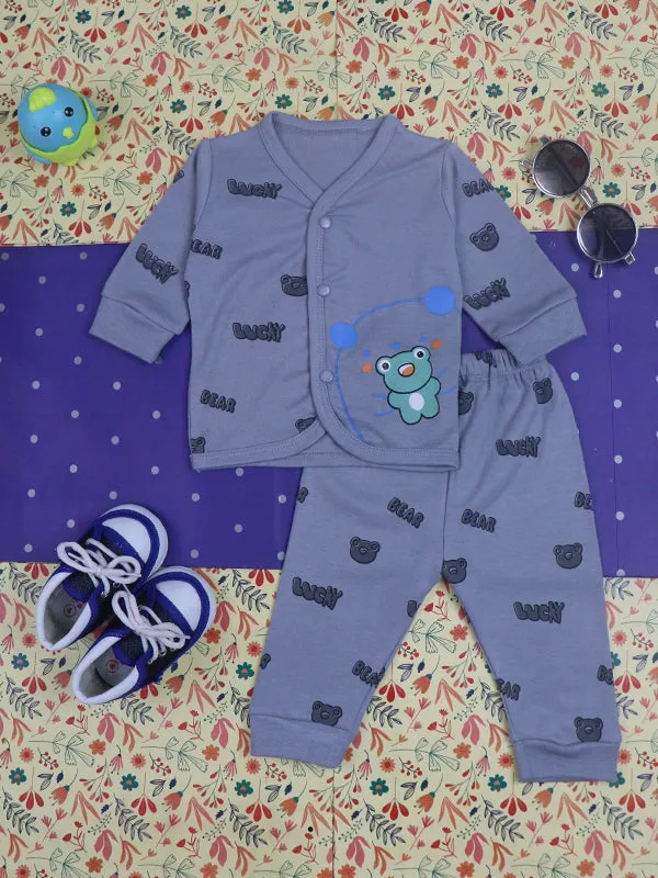 0Mth - 9Mth Bear Grey Baba Suit For Newborns BG NBS78