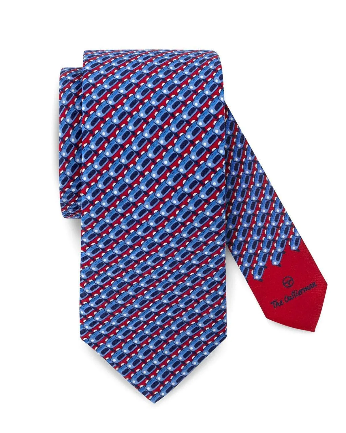 166 MM BARCHETTA - Silk Tie - Red/Blue