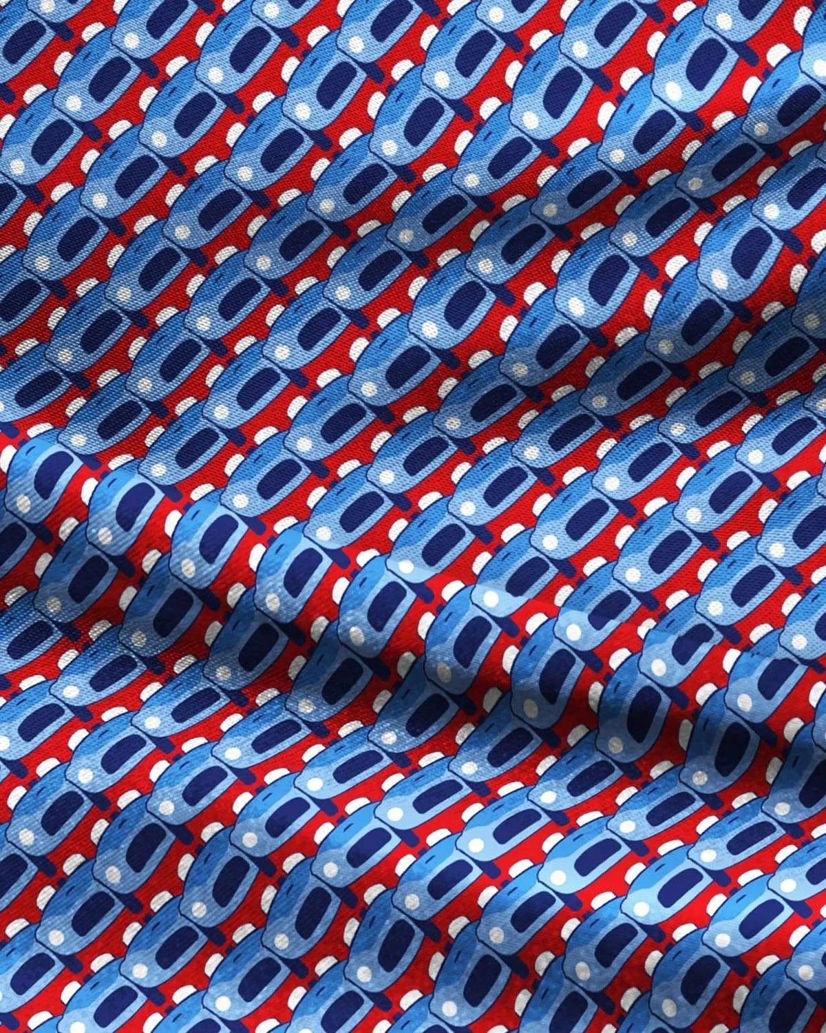 166 MM BARCHETTA - Silk Tie - Red/Blue