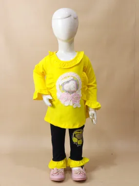 1Yr - 4Yrs Heart Yellow Suit For Girls BGF GS54