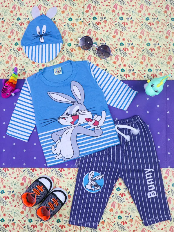 3Mth - 9Mth Bunny Blue Baba Suit For Newborns HG NBS105