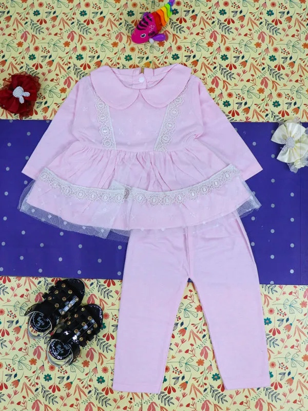 3Mth - 9Mth Flower Pink Baby Suit For Newborn NBS117