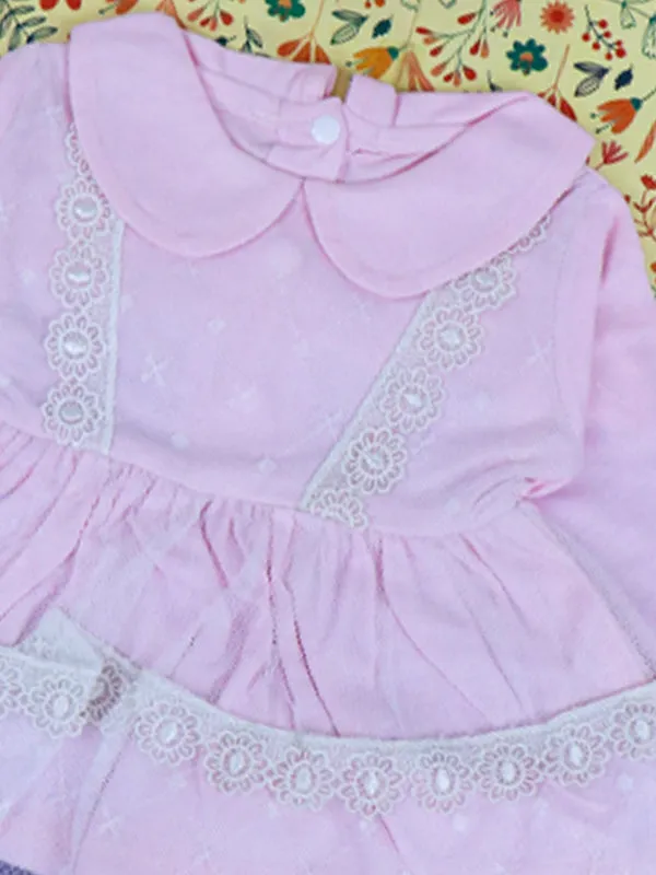 3Mth - 9Mth Flower Pink Baby Suit For Newborn NBS117