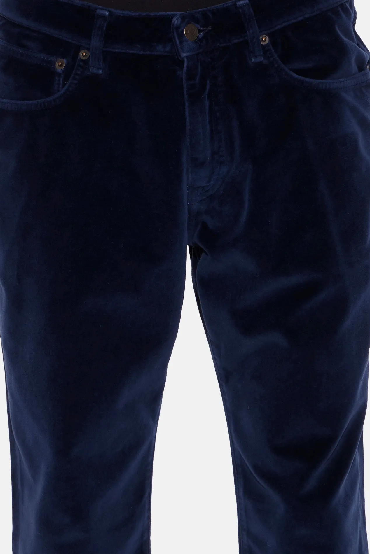 5 Pocket Velour Jean Dark Blue