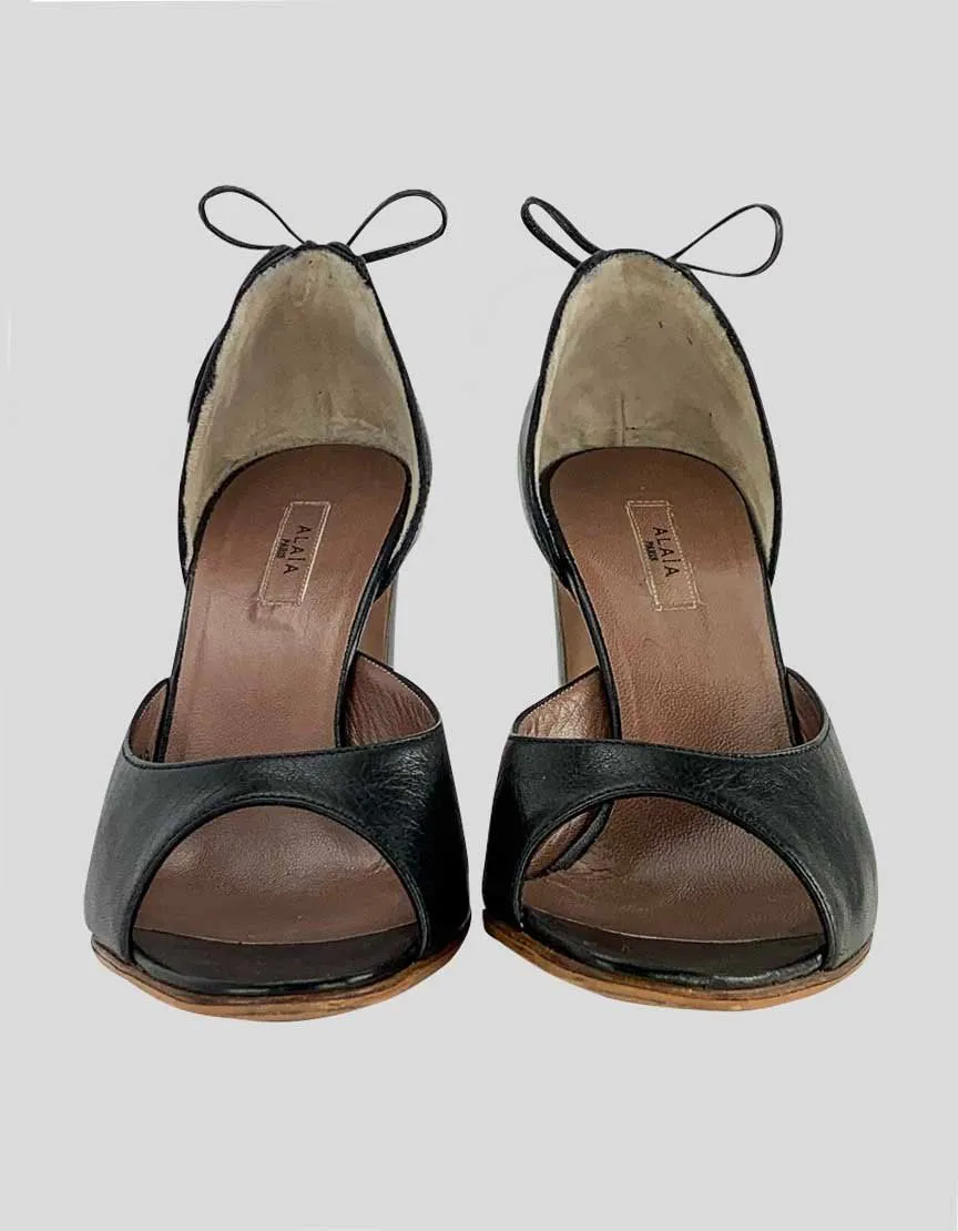 ALAIA Open Toe Heels - 38 IT | 8 US