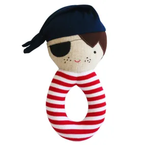 Alimrose - Linen Pirate Grab Rattle Navy