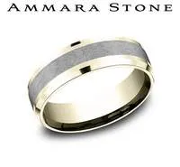 Ammara Stone Yellow Gold with Tantalum Band