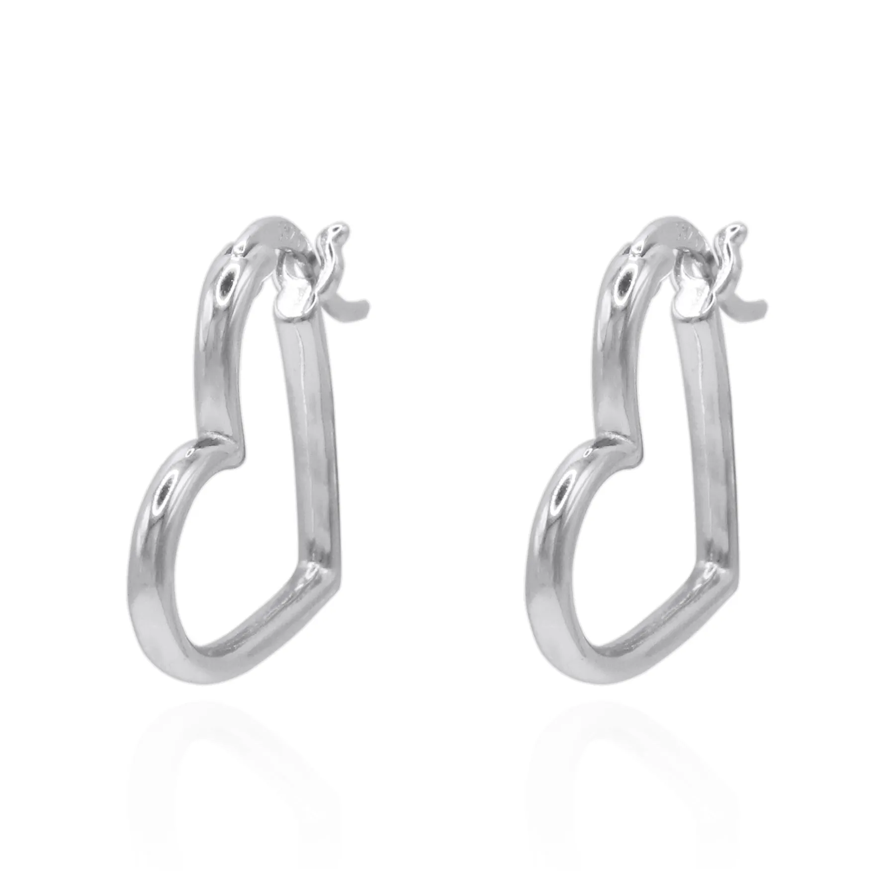 Amora Heart Hoops | 925 Sterling Silver