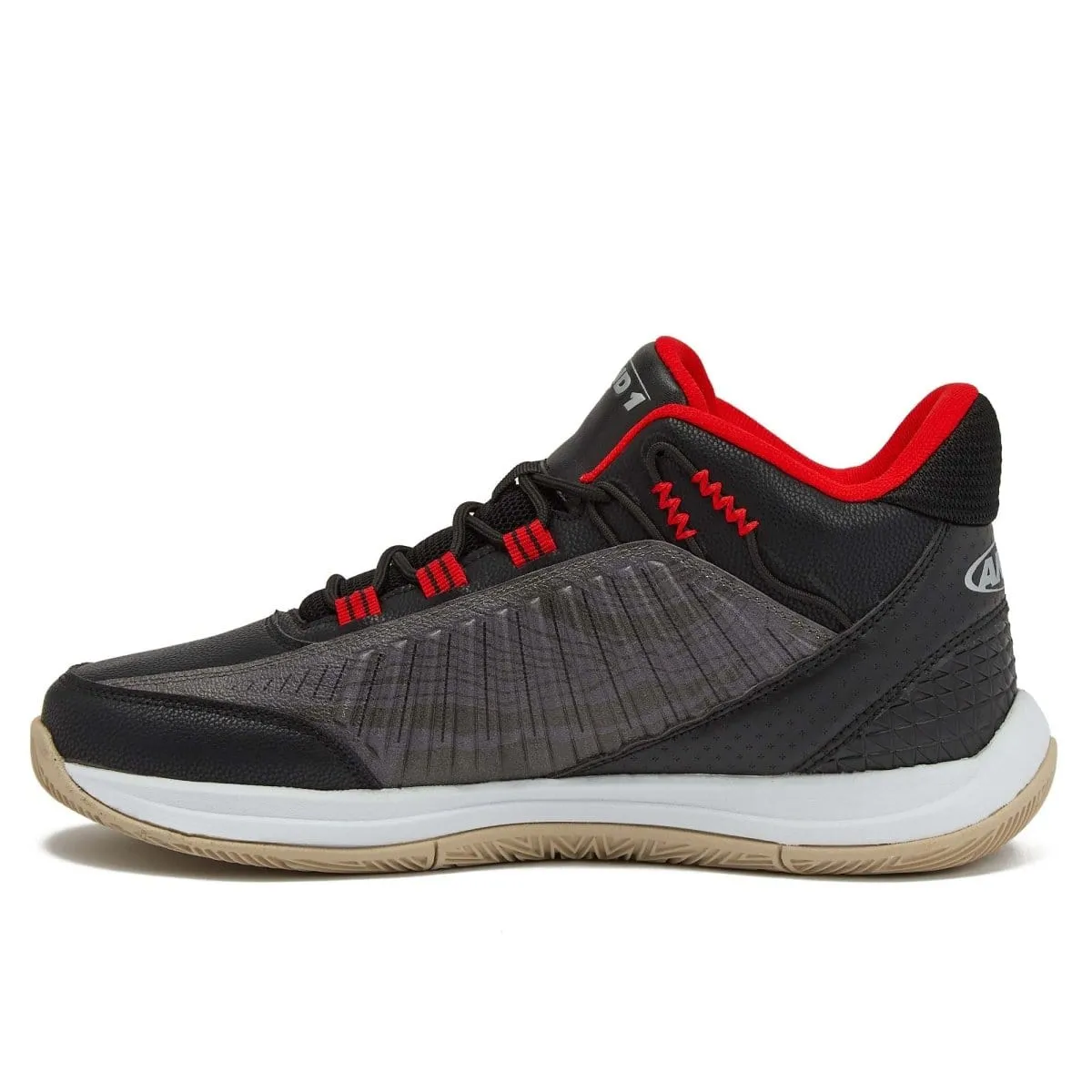 AND-1 MEN'S EXPLOSIVE BLACK/RED BASKETBALL SHOES