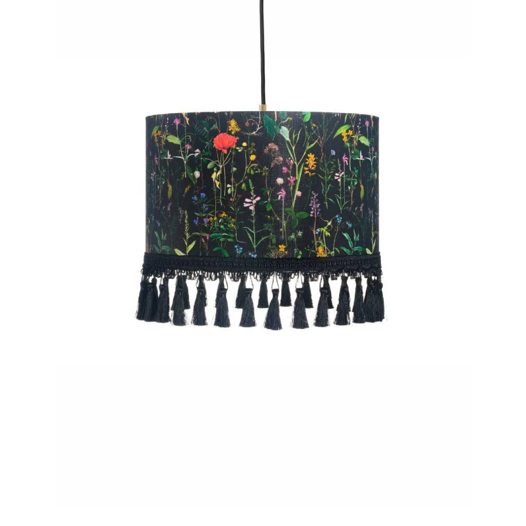 Aquafleur Anthracite Drum Pendant Lamp - MINDTHEGAP