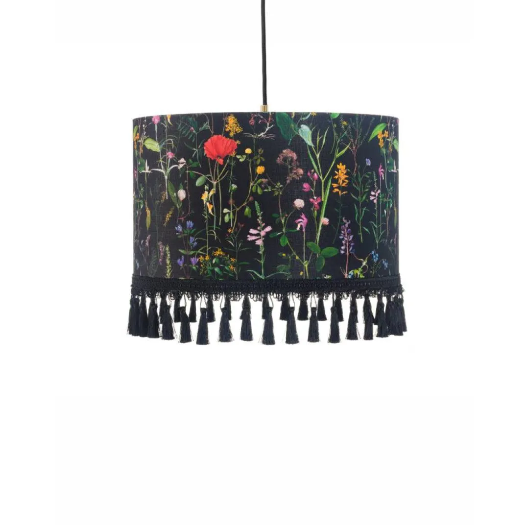 Aquafleur Anthracite Drum Pendant Lamp - MINDTHEGAP