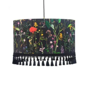 Aquafleur Anthracite Drum Pendant Lamp - MINDTHEGAP