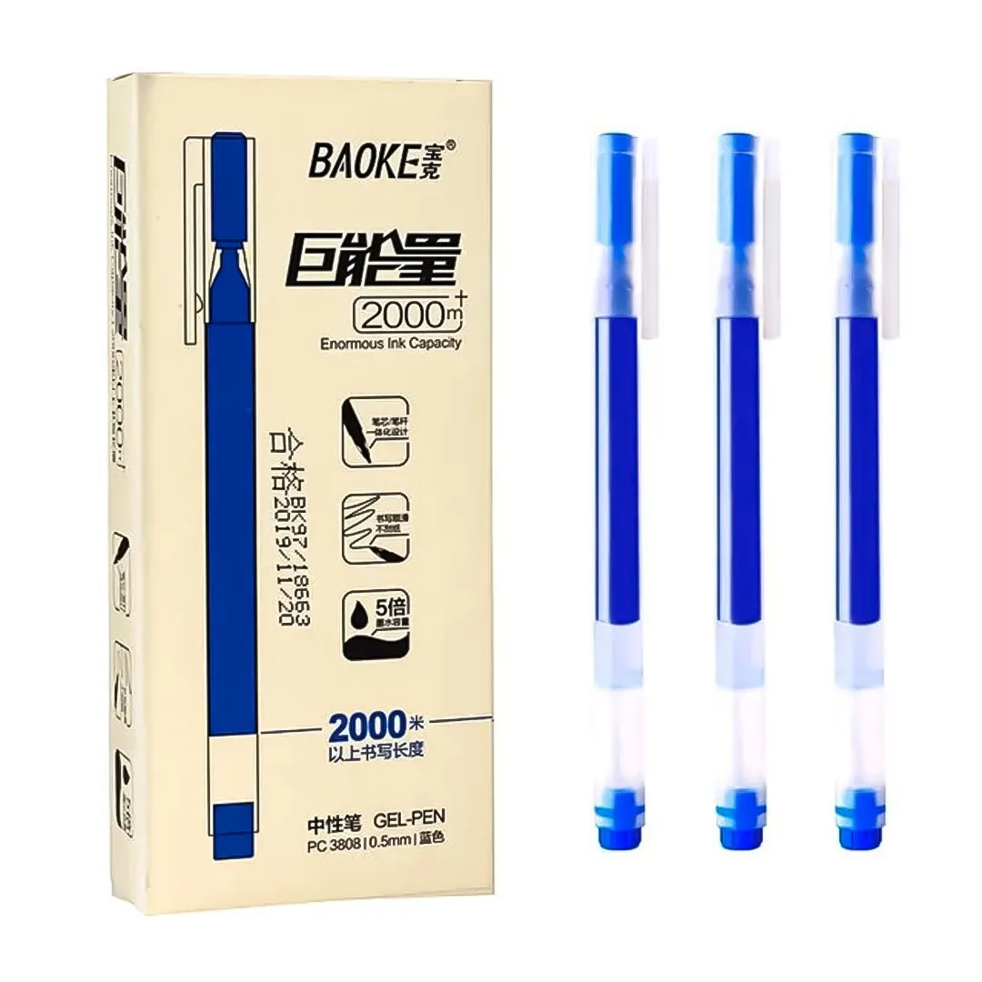 Baoke PC3808 Gel Pen 0.5 Pack of 5