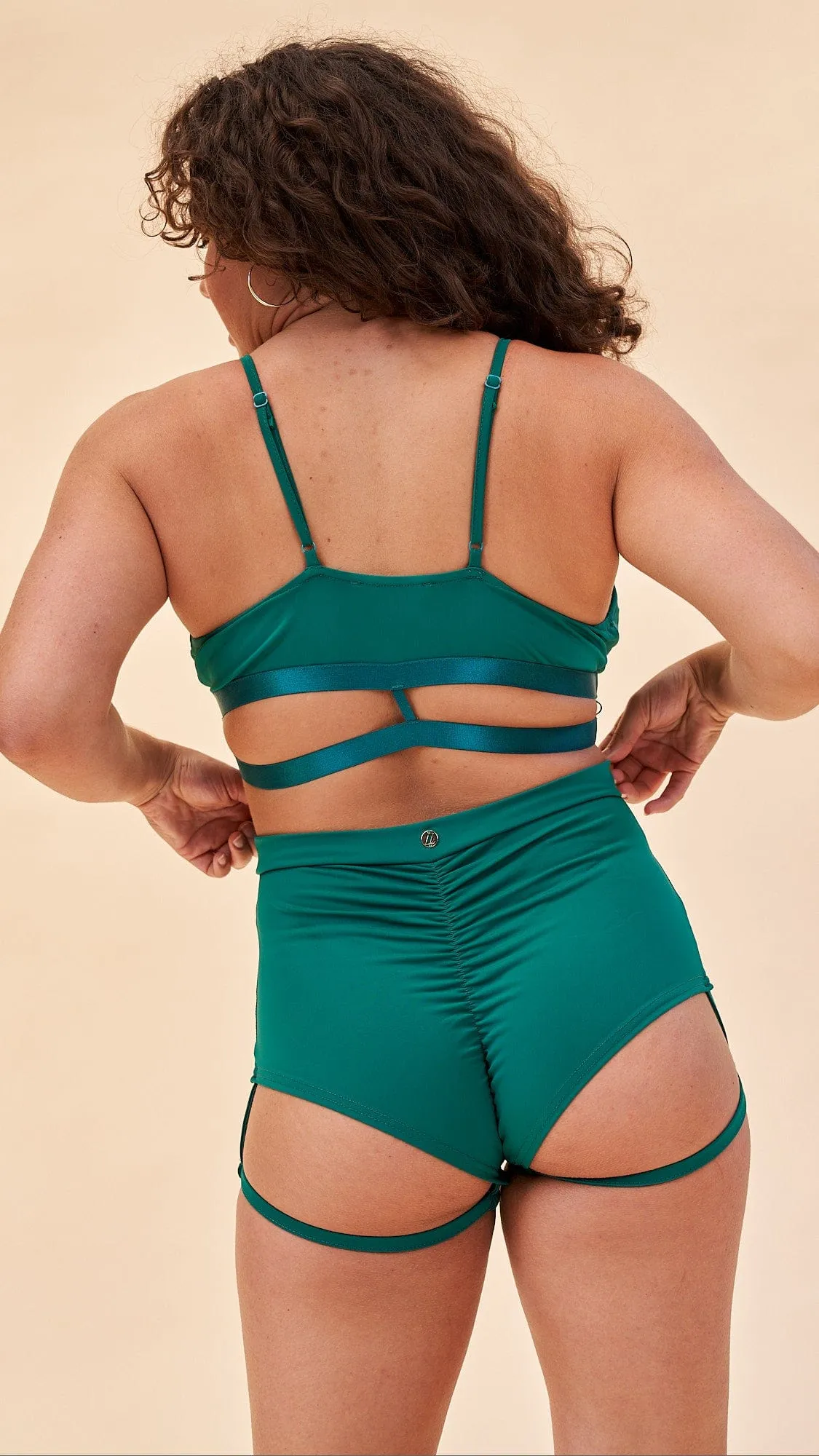 Bella Top - Strappy Triangle Top Green