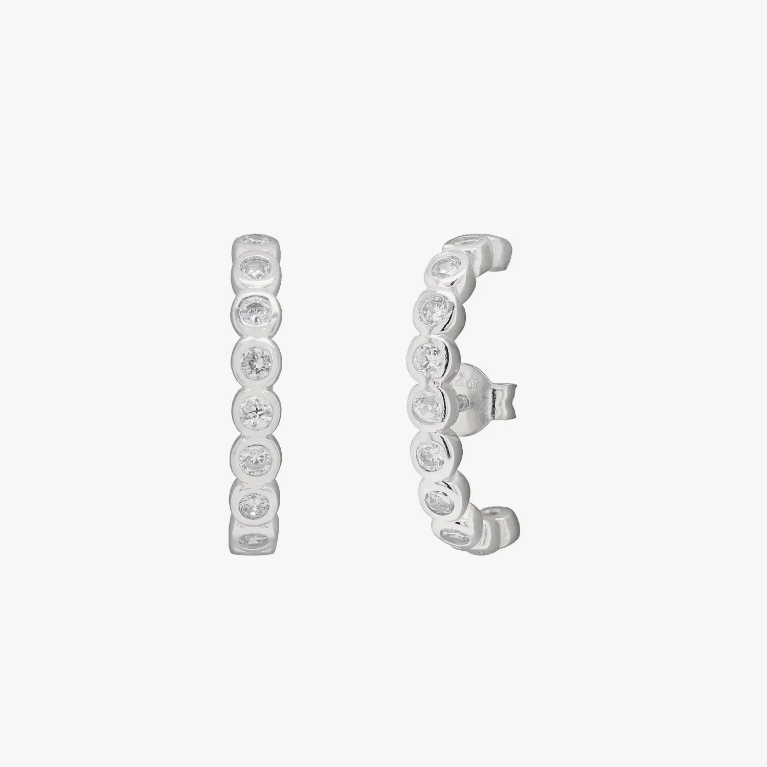 Bezel Suspender Earrings