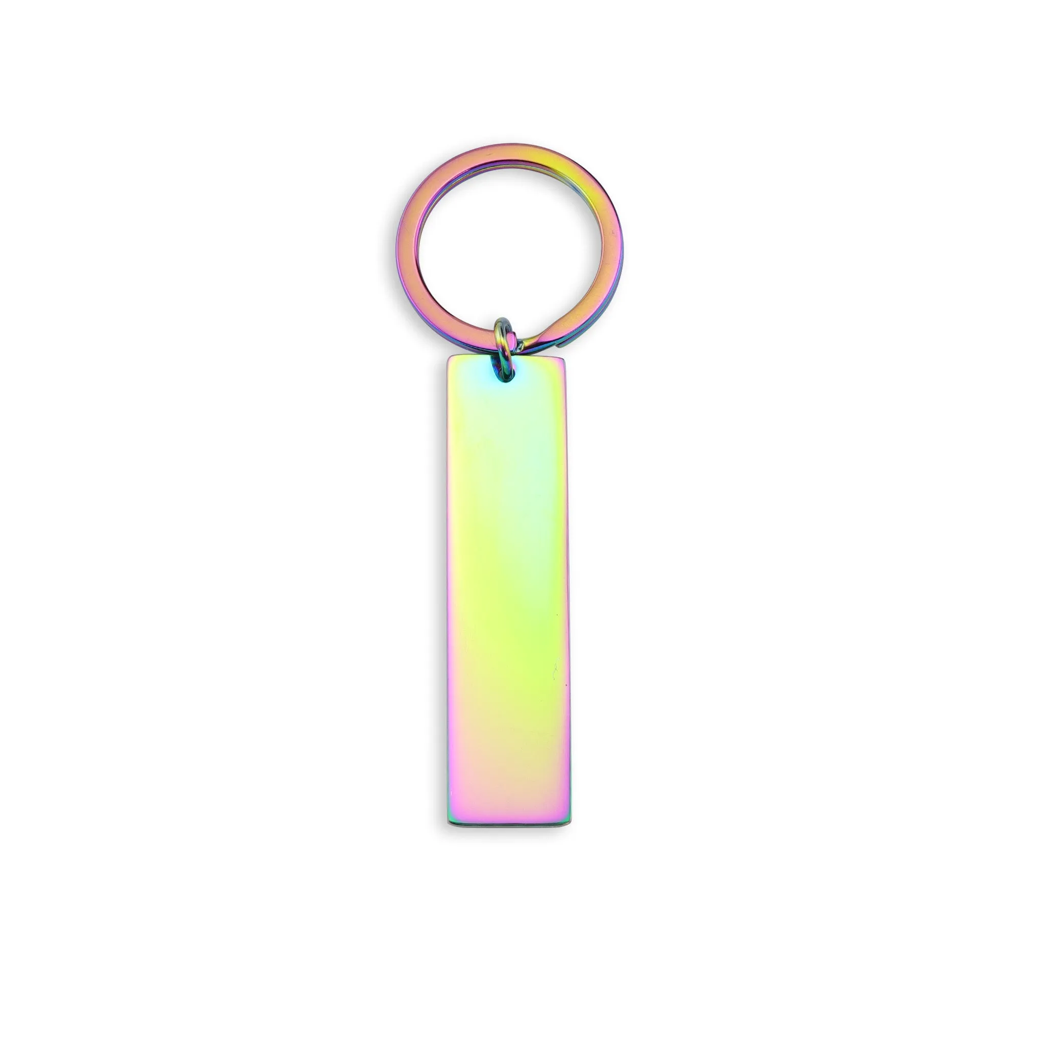 Blank Polished Stainless Steel Bar Keychain Pendant / SBB0139