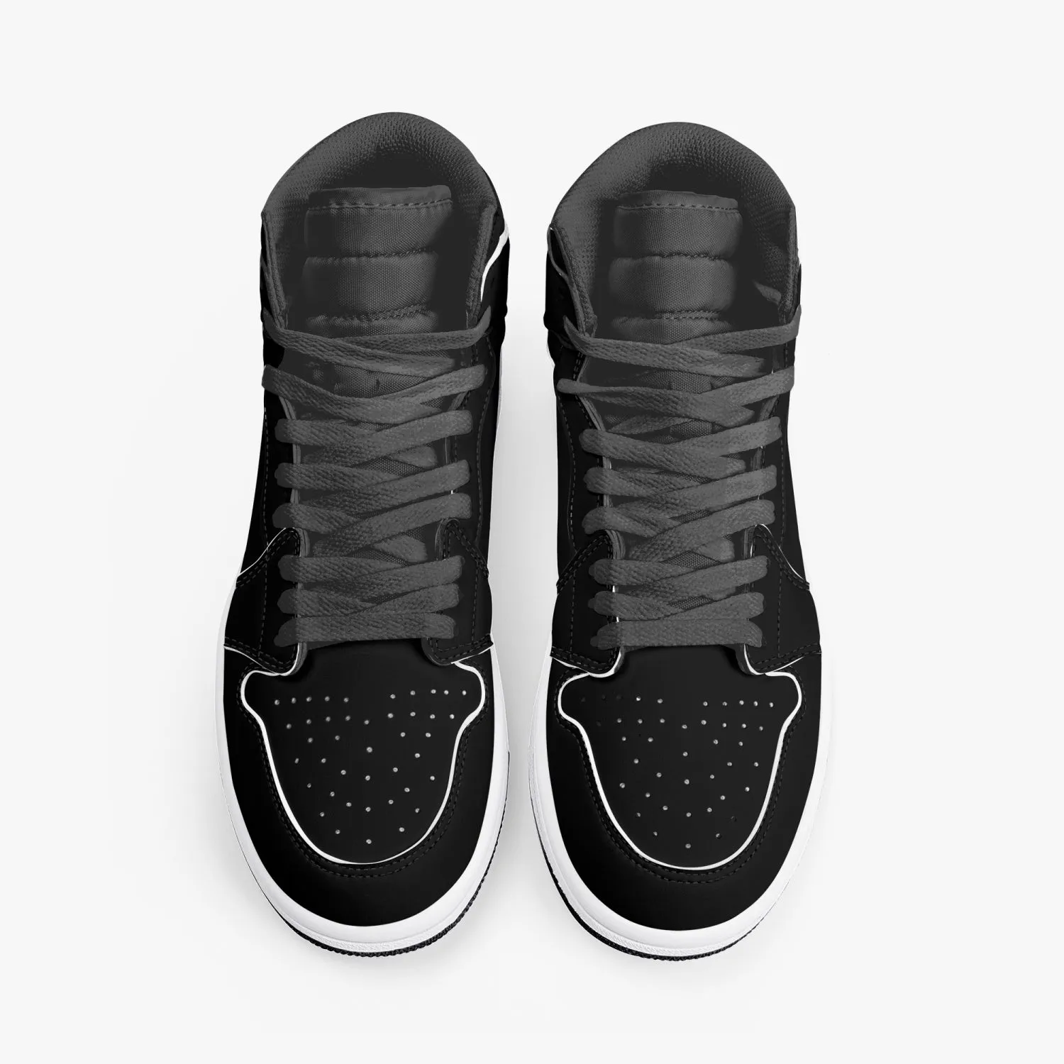 BLENDLINE TV High-Top Leather Sneakers - carbon