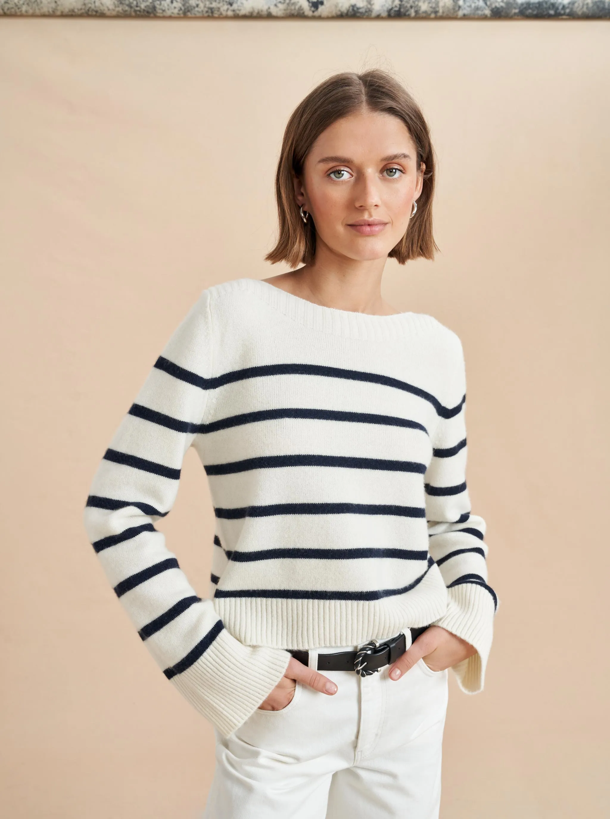 Boat Neck Breton Sweater