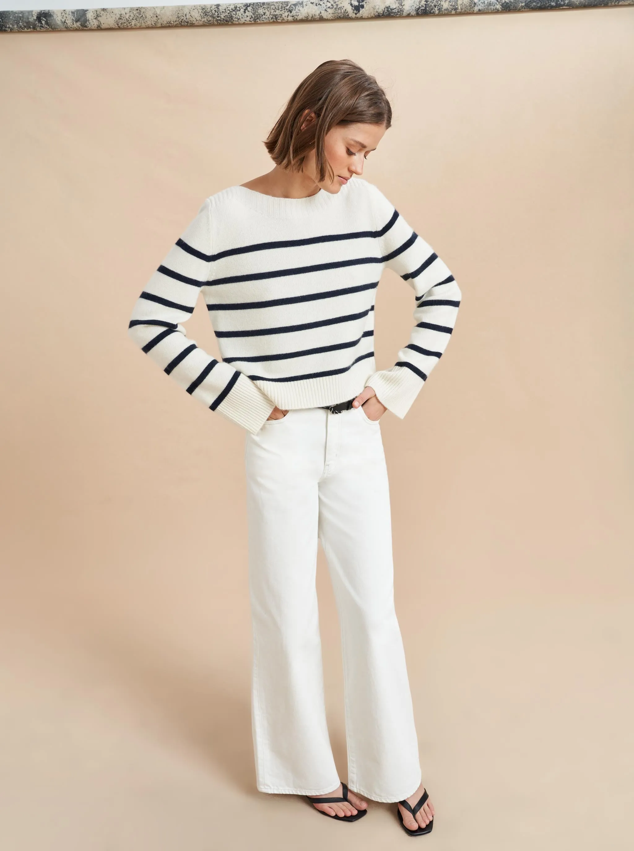 Boat Neck Breton Sweater