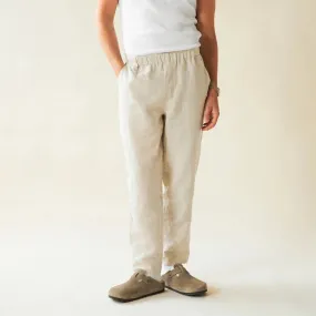 bound 'Alfama' Linen Trousers - Sand