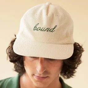 bound 'Ecru' Cord 6 Panel Cap