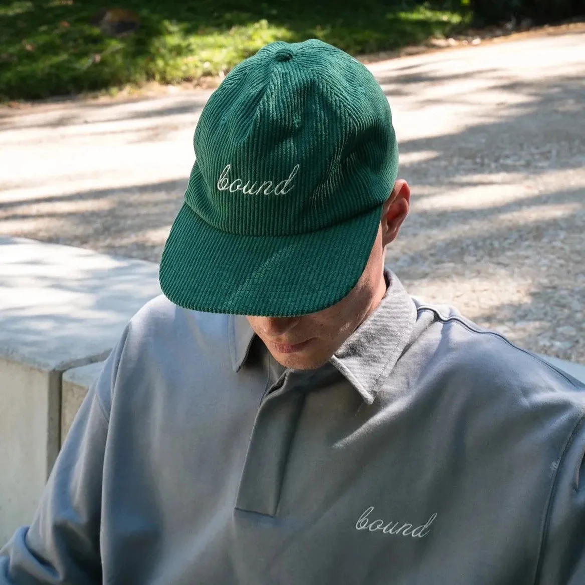 bound 'Kelly Green' Cord 6 Panel Cap