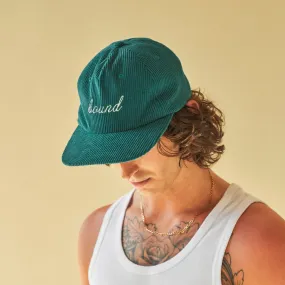 bound 'Kelly Green' Cord 6 Panel Cap