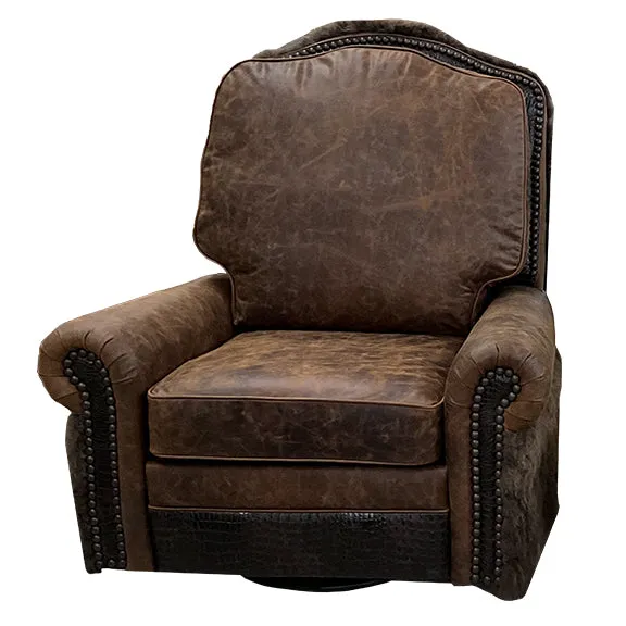 Buffalo Swivel Glider Leather Recliner