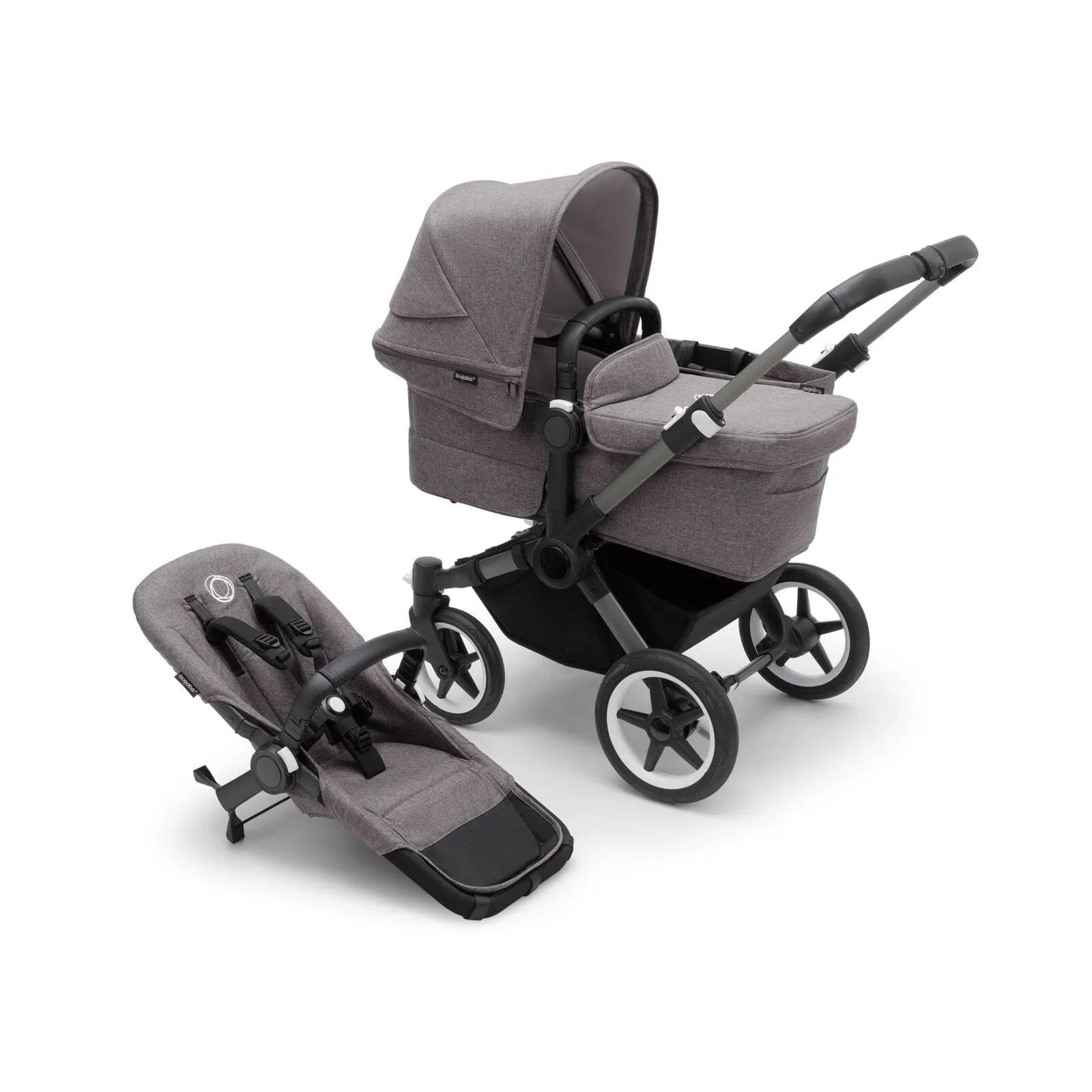 Bugaboo Donkey 5 Mono - Graphite/Grey Melange/Grey Melange