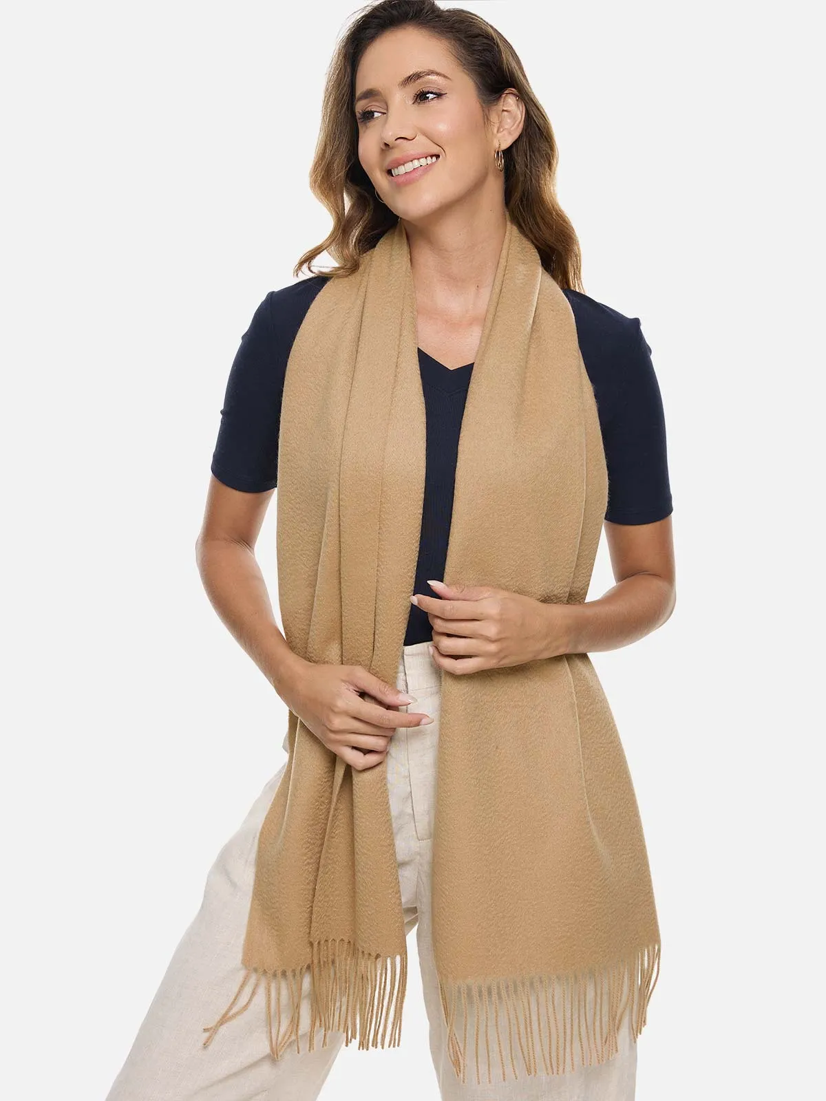 Camel Cashmere Scarf