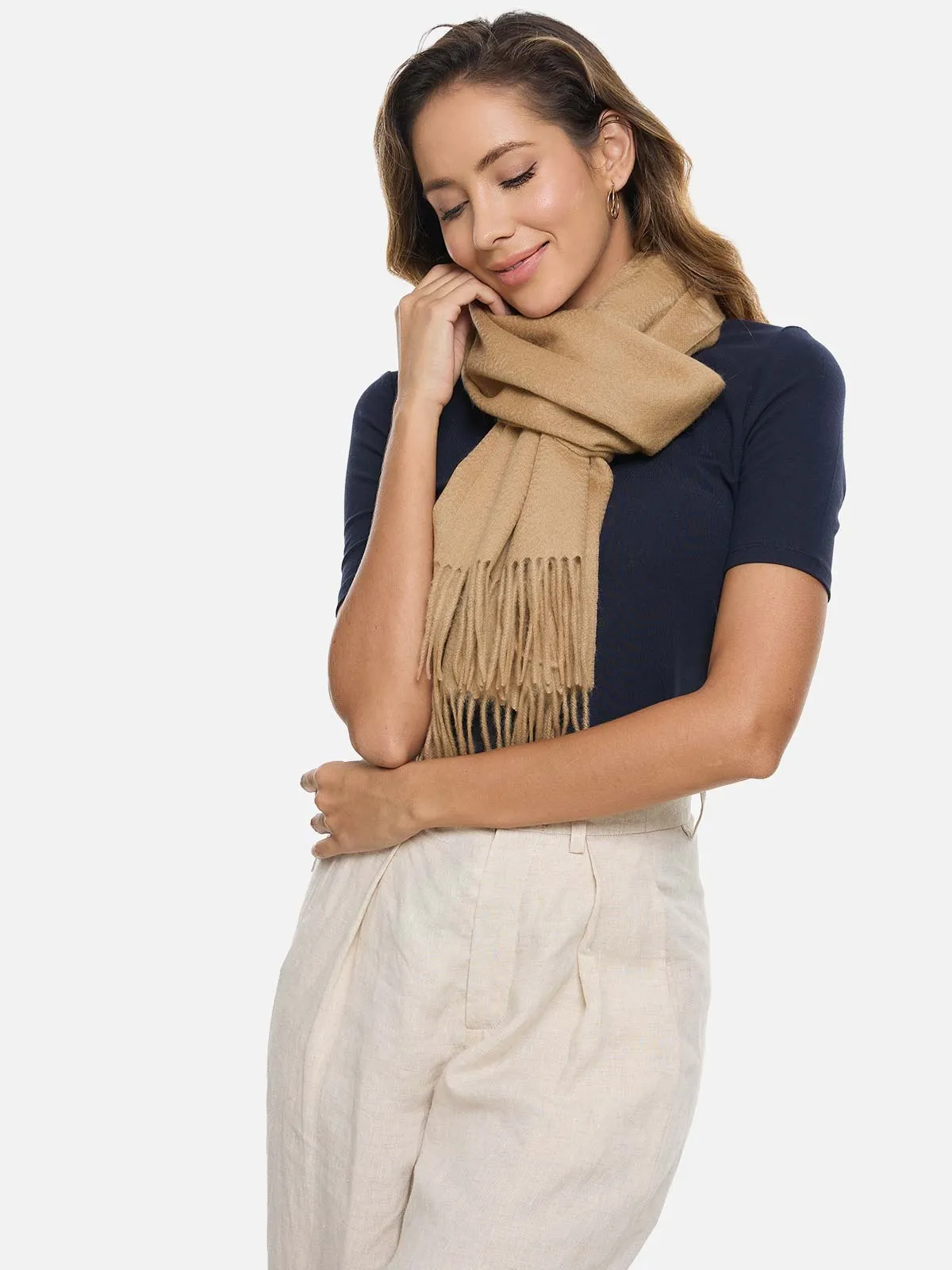 Camel Cashmere Scarf