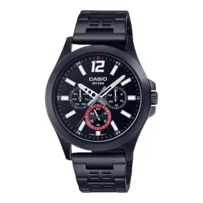 Casio Minimalist Black Dial Stainless Steel Watch  | MTP-E350B-1BVDF