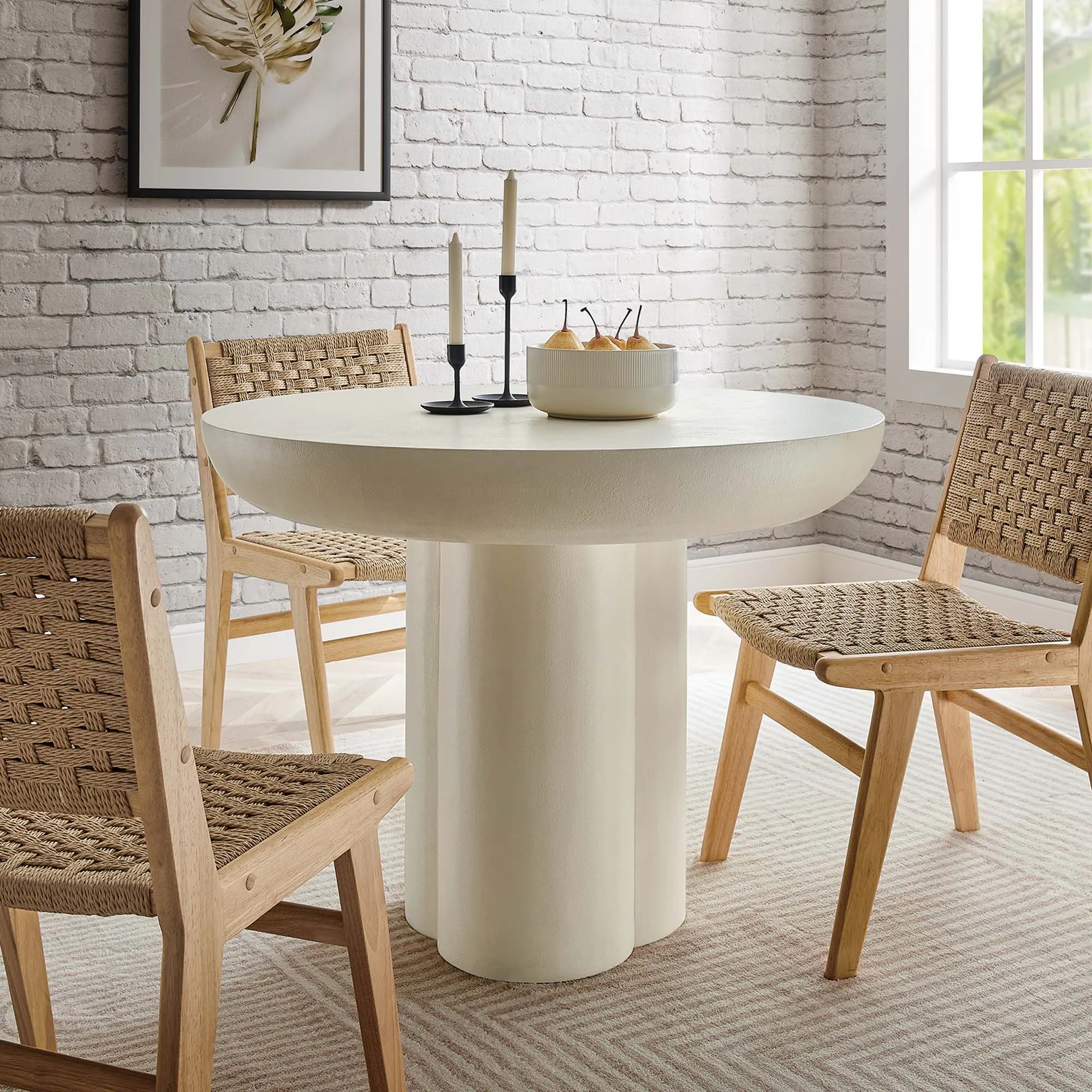 Caspian 40" Round Concrete Dining Table by Modway