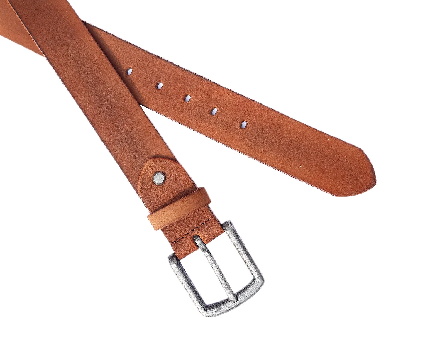 Celtic Premium Light Brown Leather Belt With Silver Buckle, Art: LB-740