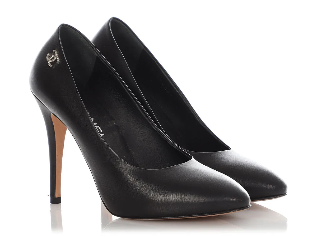 Chanel Black Leather Pumps