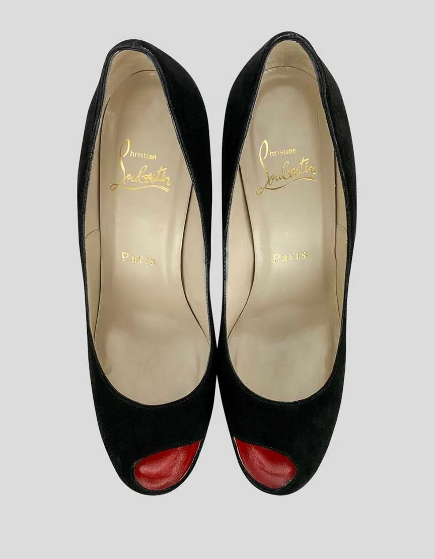 CHRISTIAN LOUBOUTIN Black Suede Pumps - 39 IT | 9 US