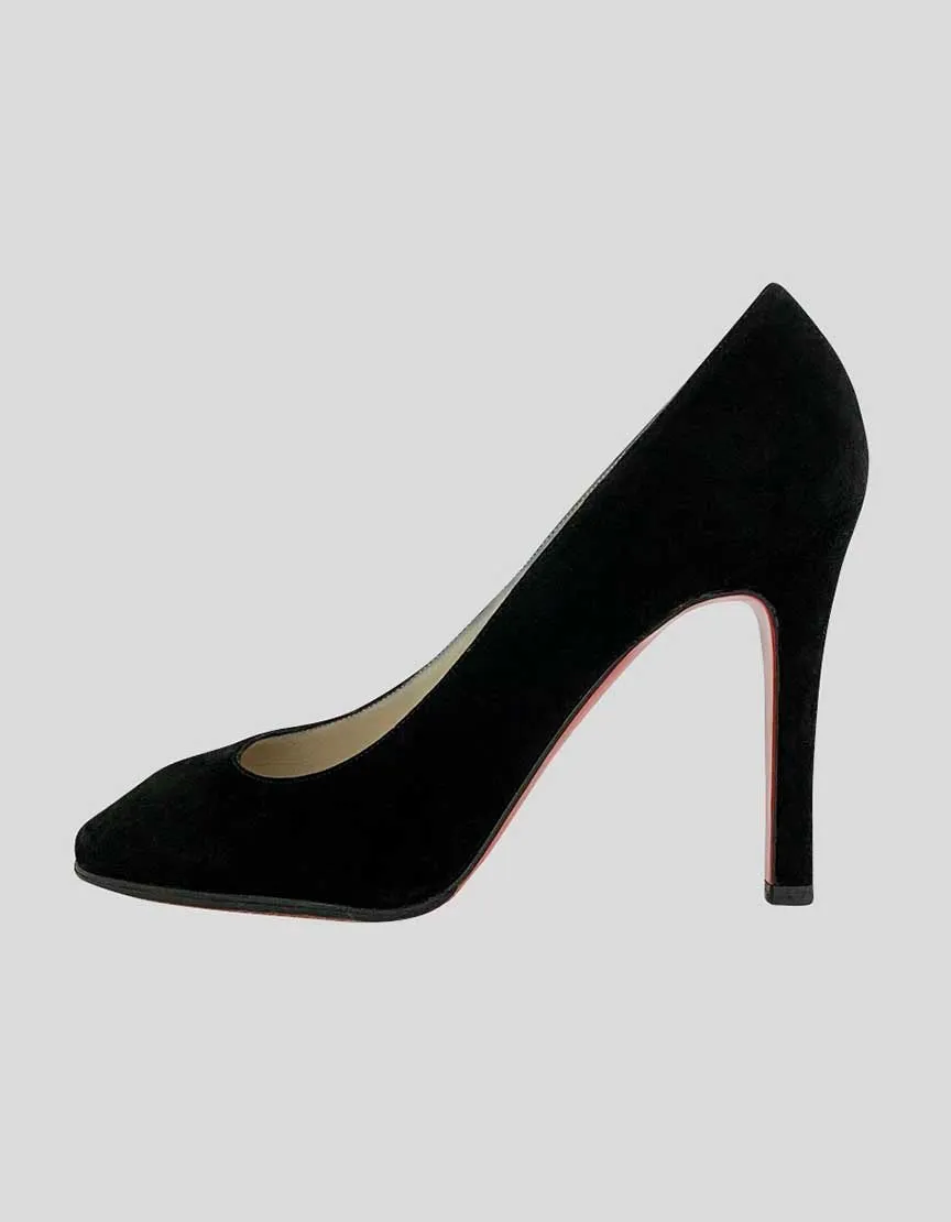 CHRISTIAN LOUBOUTIN Black Suede Pumps - 39 IT | 9 US