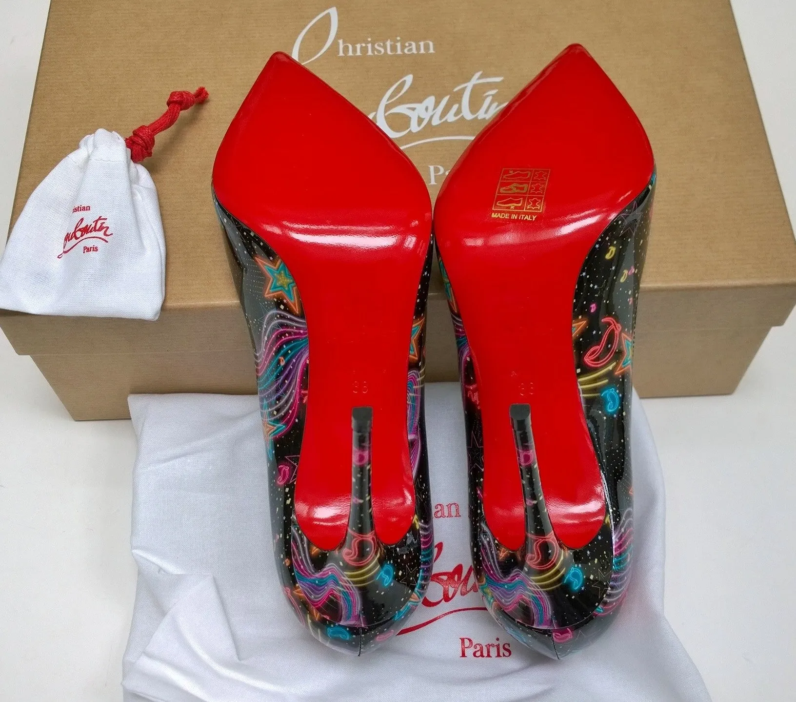 Christian Louboutin Hot Chick 100 Patent Starlight Heels