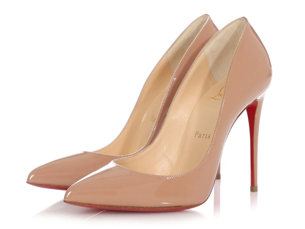 Christian Louboutin Nude Patent Iriza 100 Pumps