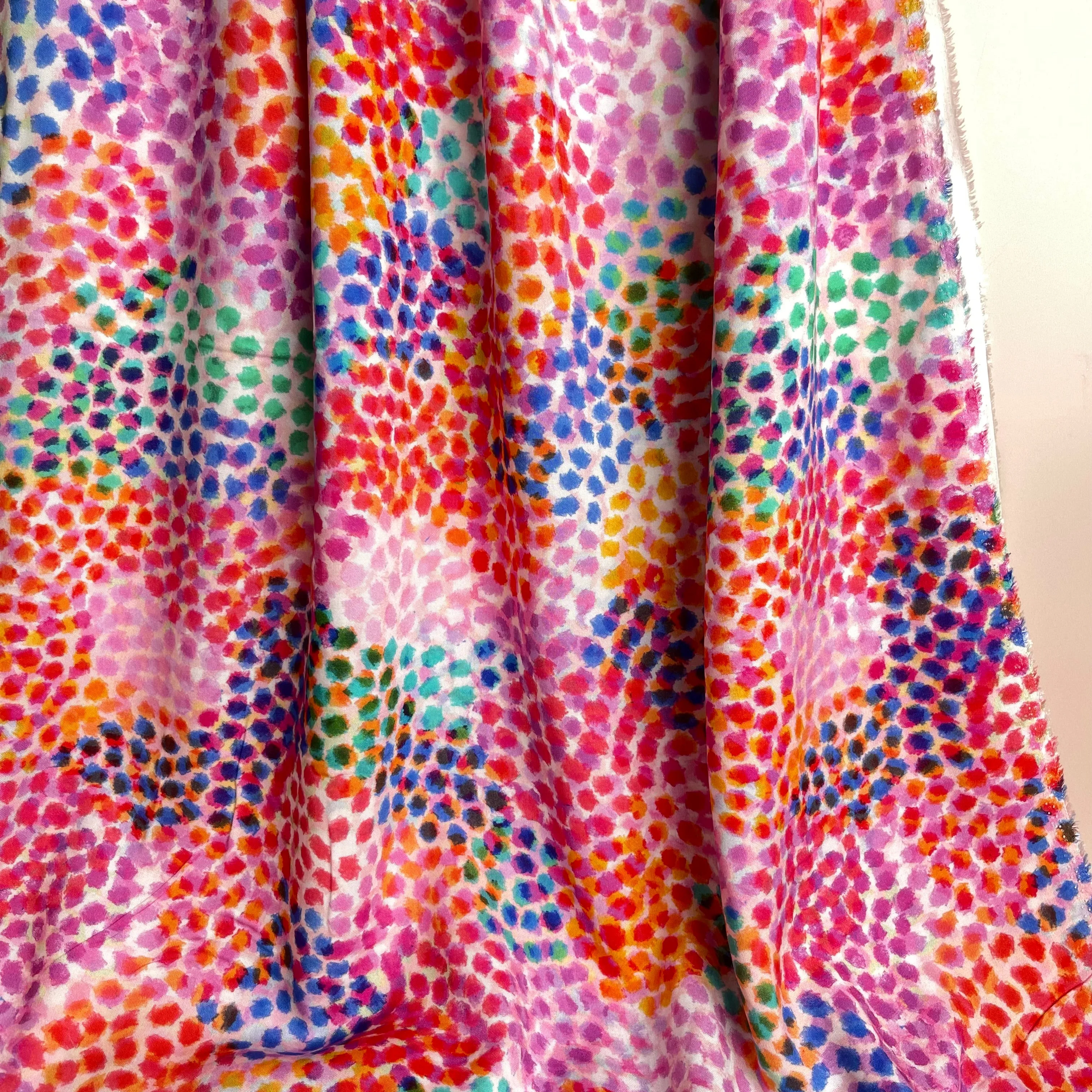 Chroma Rose Cheetah Rayon Fabric