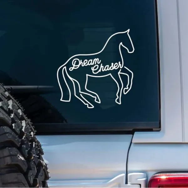 Dapplebay Vinyl Decal in Dressage Dream Chaser