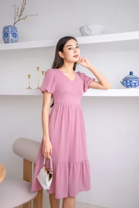 DIANA MIDI DRESS IN ROSE