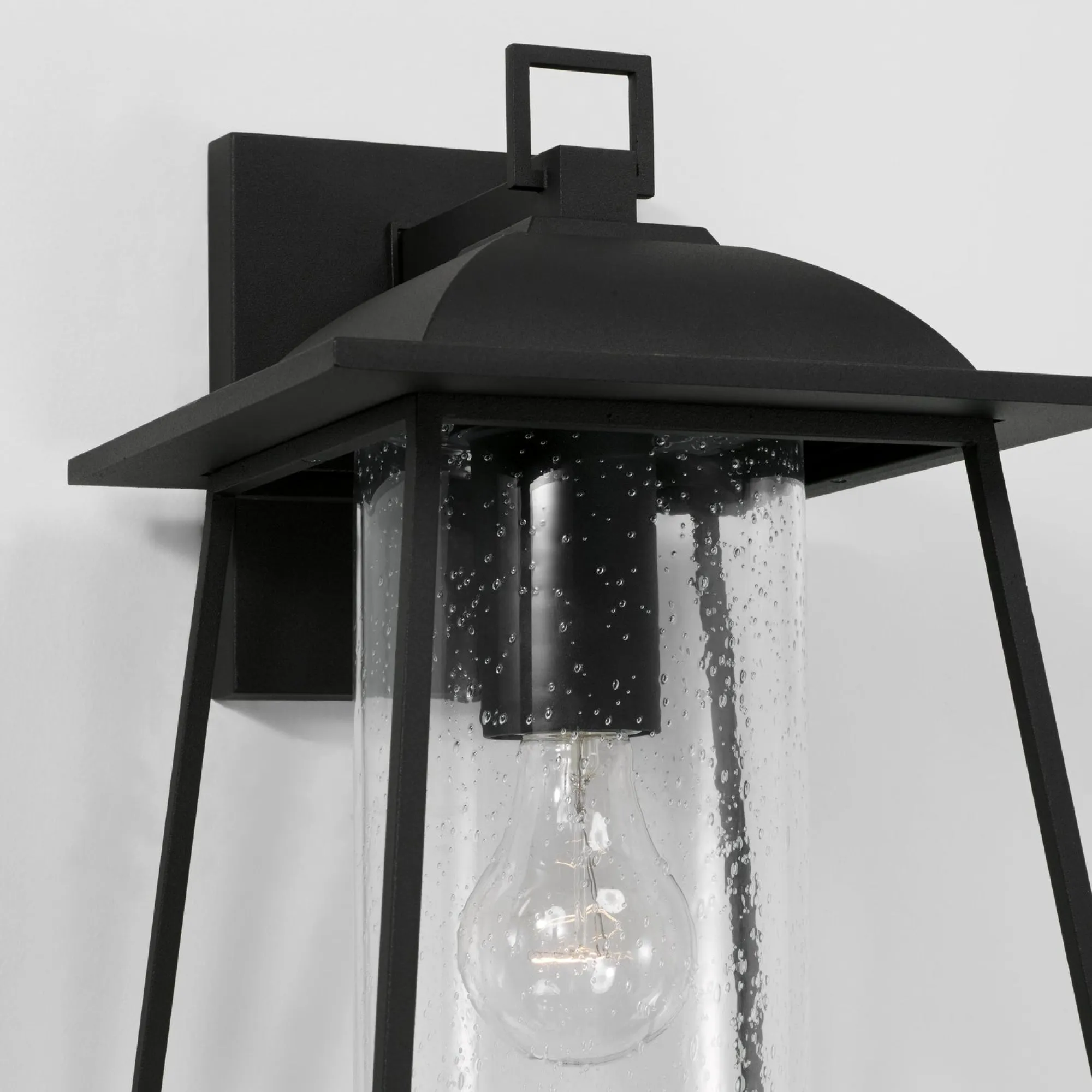 Durham - 13" Coastal Outdoor Wall Lantern - Black