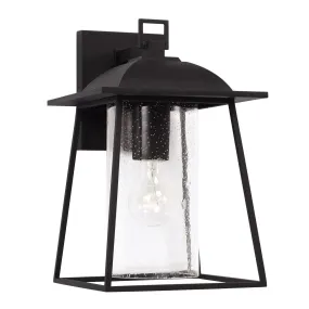 Durham - 13" Coastal Outdoor Wall Lantern - Black