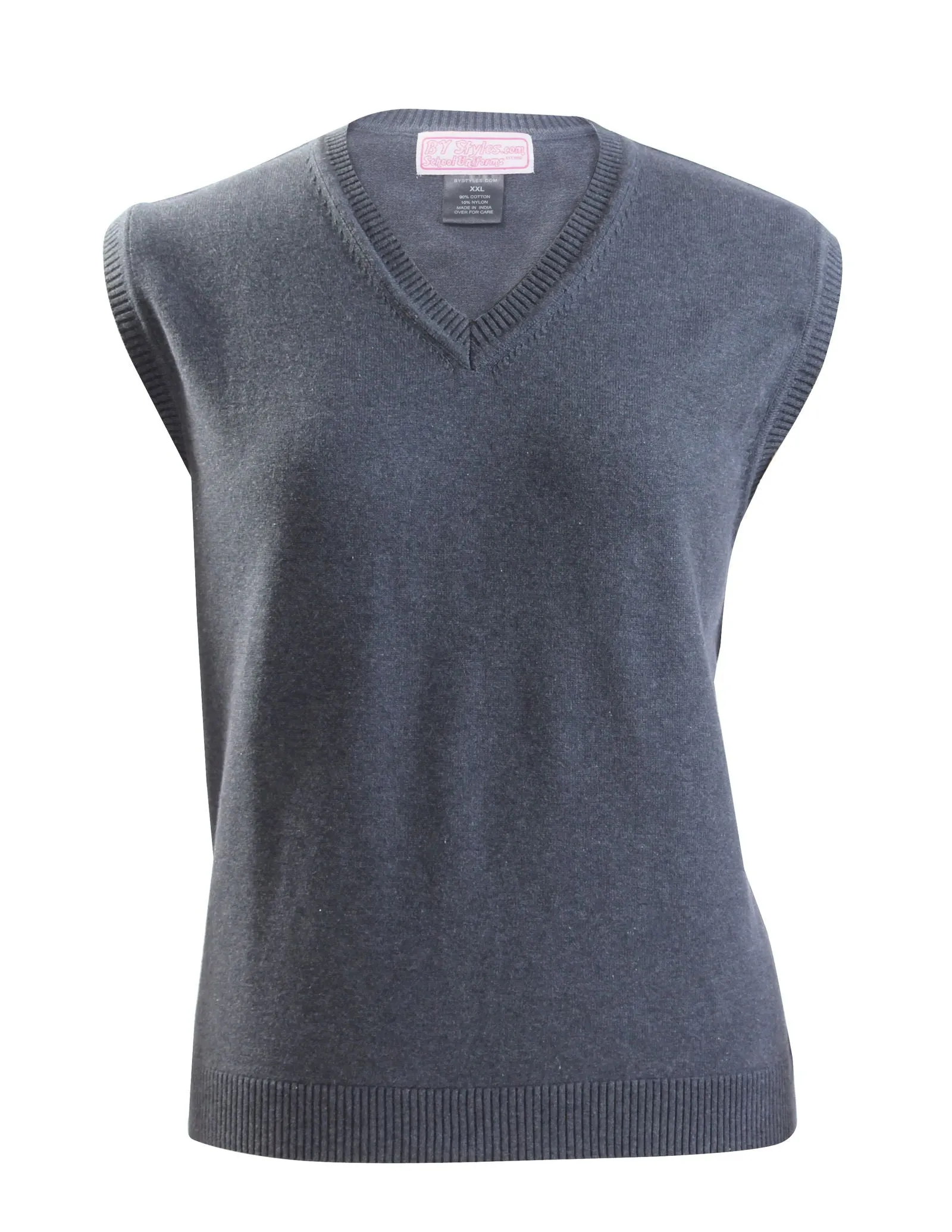 Elementary Charcoal Gray Knit V-neck Vest