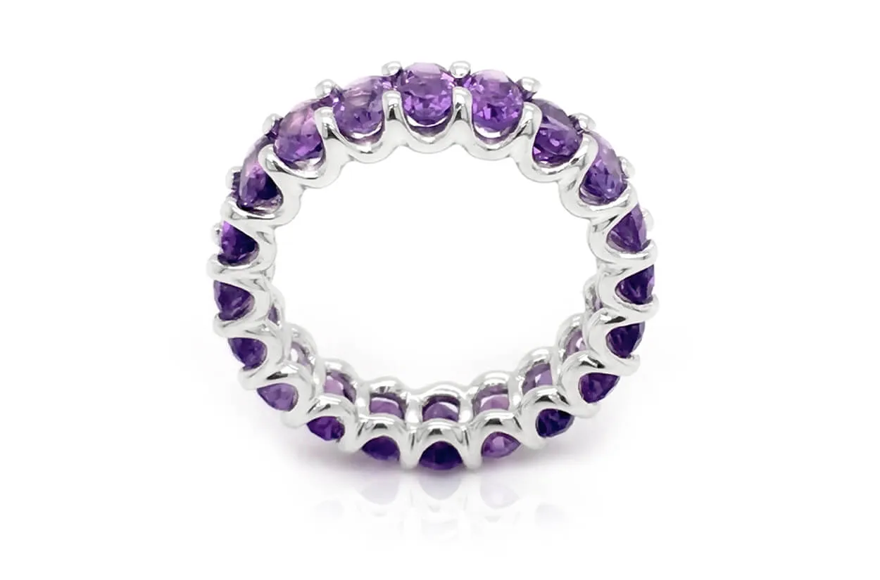 Eternity Ring Amethyst & Gold