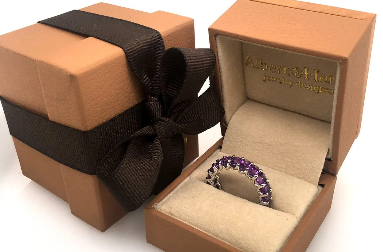 Eternity Ring Amethyst & Gold