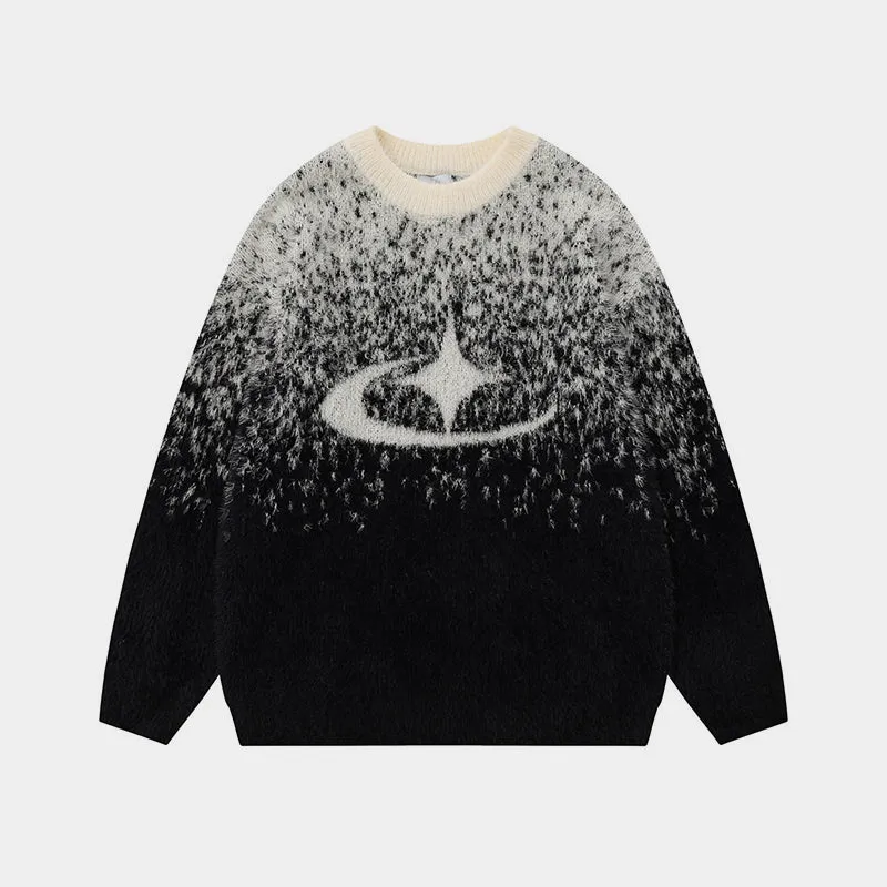 Galaxy Glimmer | Gradient Star Graphic Jumper